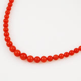 Natural Red Coral Graduated Necklace