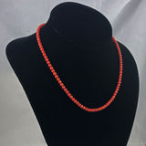 Italian Red Coral Necklace 14K Clasp