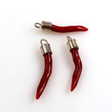 Italian Red Coral & Sterling Pendants