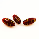 Red Lamp Work Feather Beads