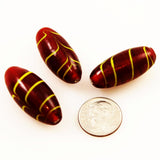 Red Lamp Work Feather Beads