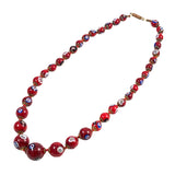 Italian Red Millefiori Bead Necklace