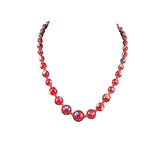 Vintage Red Millefiori Bead Necklace