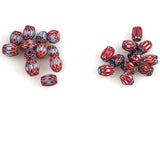 Red & White Chevron Beads 6 Layer