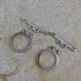 Saki Sterling Double Strand Toggle Clasps
