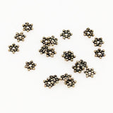 Silver Plated Star Spacer Beads