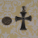 Sterling Cross Pendant Vintage Mexican Silver
