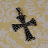 Sterling Cross Pendant Vintage Mexican Silver