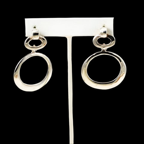 Large Sterling Silver Hoop Earrings