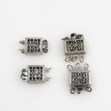Sterling box clasp triple and double
