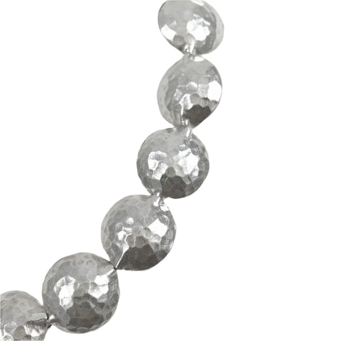 Handmade Sterling Silver Hammered Puffy Beads