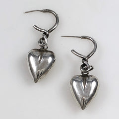 Sterling Heart Dangle Earrings