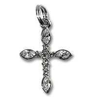 Sterling & Crystal Cross Pendant