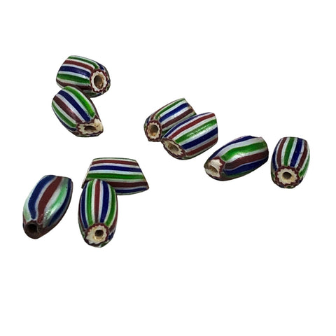 African Trade Beads Venetian Striped 