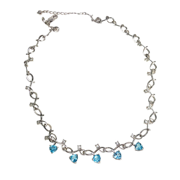 Swarovski aqua necklace Clearance