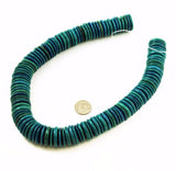 Green Coco Disk Bead Strands
