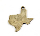 Back of Vintage Silver Texas State Charm