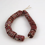 Antique Brick Red Tic Tac Toe African Trade Beads