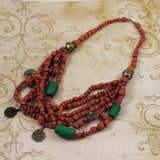 Red African Trade Bead Necklace