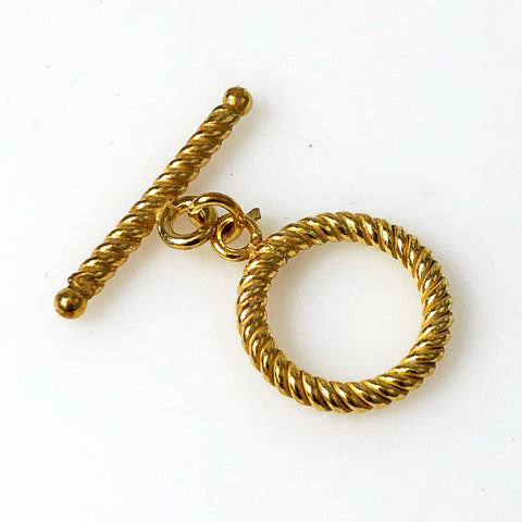 Large Vermeil Sterling Toggle Clasps 19mm