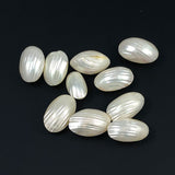 Large White Two-Sided Tahitian Shell Beads