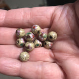 Yellow cloisonne beads