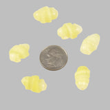 Light Yellow Lamp Work Glass Beads