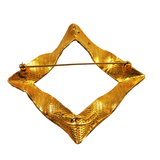 Judith Green Gold Brooch Designer Signed Vintage