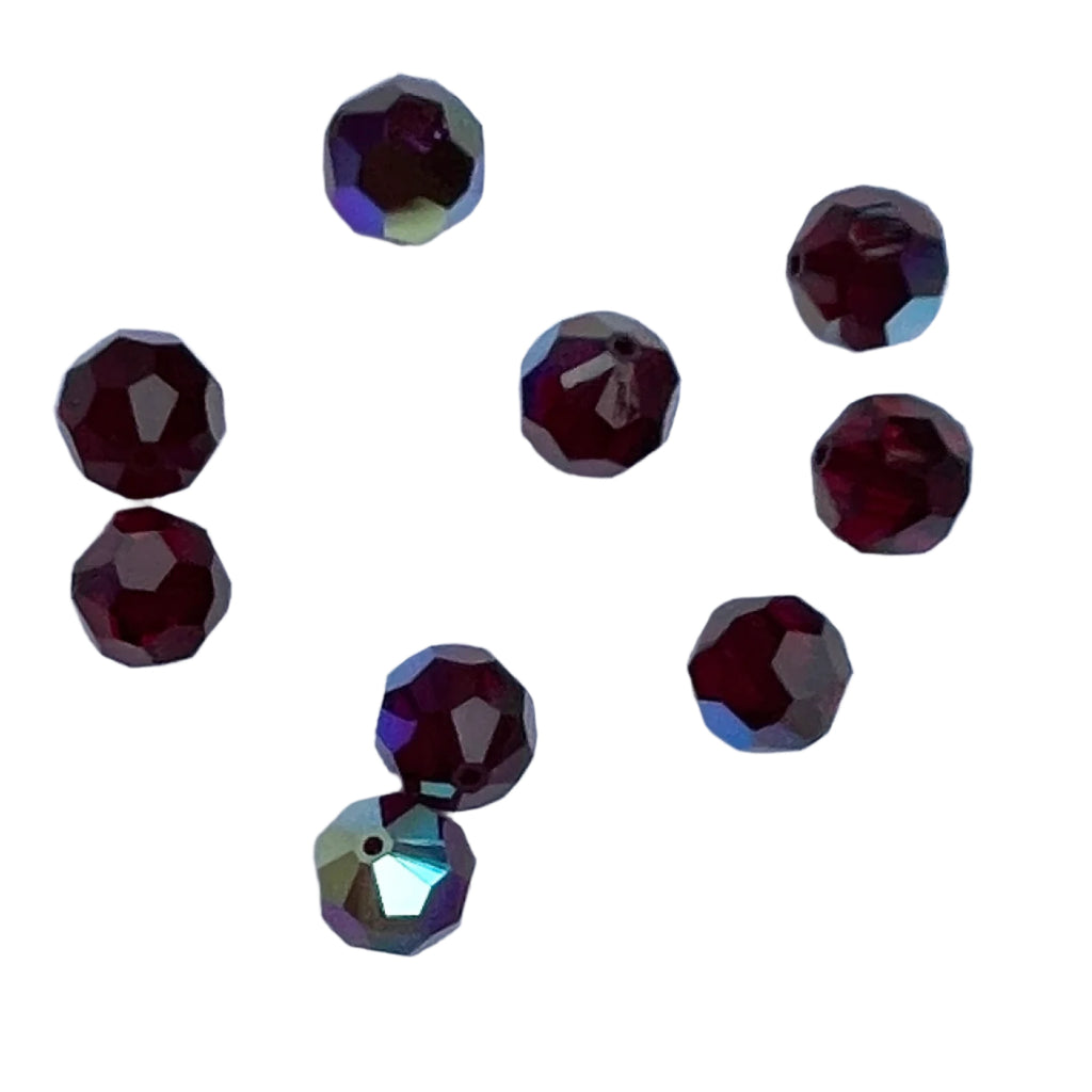 Swarovski Garnet AB 10mm Crystal Beads 5000