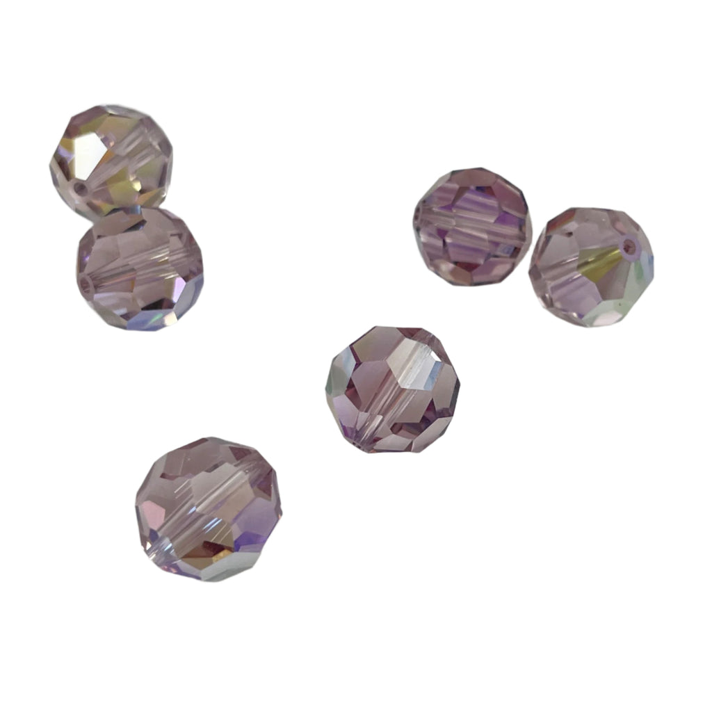 Swarovski Light Amethyst AB 10mm Crystal Beads 5000