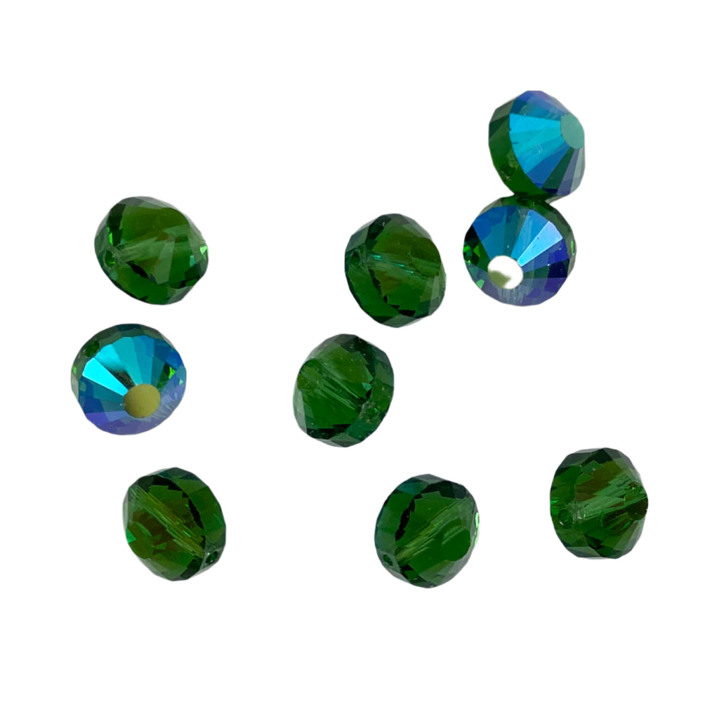 Swarovski crystals Art. 349/5101 8mm Green Turmaline AB Beads 