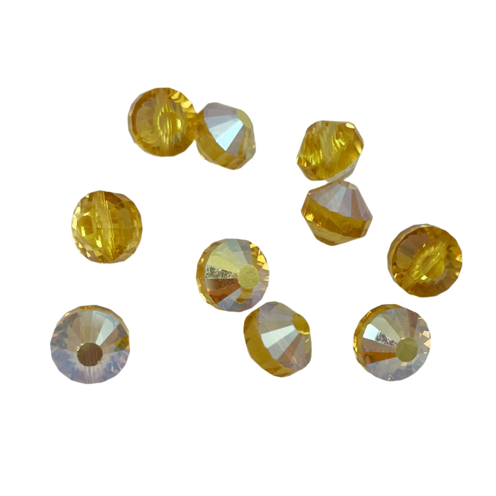 Swarovski crystals Art. 349/5101 - 8mm Light Topaz AB Beads Vintage