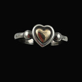 James Avery 14K & Sterling Silver True Heart Ring & Earrings Size 9