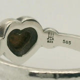 James Avery 14K & Sterling Silver True Heart Ring & Earrings Size 9