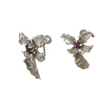 Silver Orchid Screw Back Earrings by Bugbee & Niles