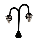 Silver Orchid Screw Back Earrings by Bugbee & Niles