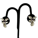 Silver Orchid Screw Back Earrings by Bugbee & Niles