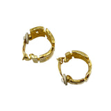 Anne Klein Gold Hoop Clip On Earrings Vintage