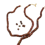 Vintage African Bauxite Stone Beads 8mm