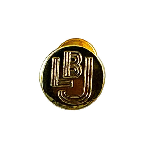 Tiffany LBJ Presidential Campaign Gold Sterling Pin 1964