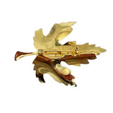 Fall Enamel Leaf Brooch Vintage