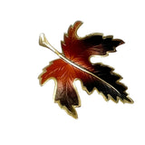 Fall Enamel Leaf Brooch
