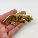 Large Leopard Brooch Gold Plated