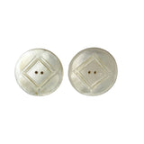 Large Mother of Pearl Shell Buttons 36mm Vintage