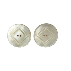 Large Mother of Pearl Shell Buttons 36mm Vintage
