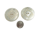 Large Mother of Pearl Shell Buttons 36mm Vintage