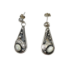 Native American Sterling Mother of Pearl Earrings