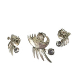 Miguel Melendez Sterling Alexandrite Brooch & Earrings Mexican
