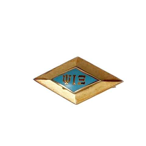 Psi Iota Epsilon Fraternity 10k Gold Pin