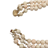 Italian Triple Strand Coral Choker Necklace RiBi